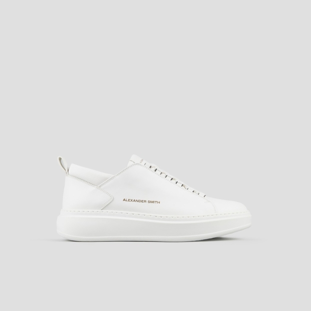 Sneakers Alexander Smith wembley man in white leather and saffiano leather details - 1