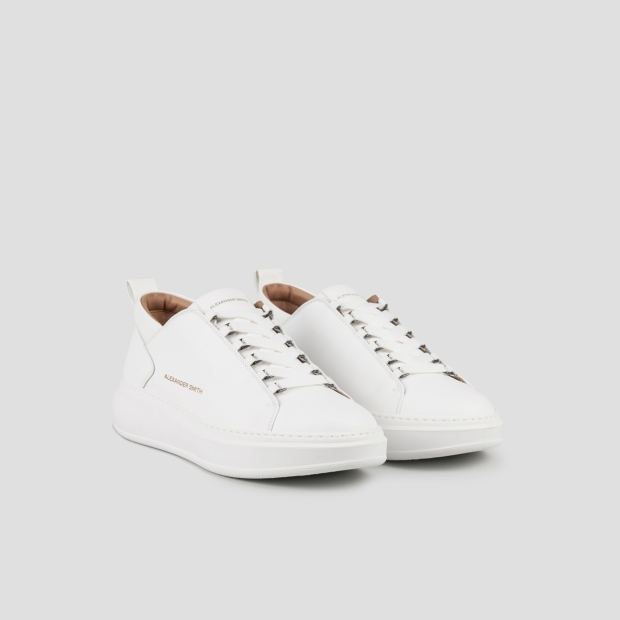 Sneakers Alexander Smith wembley man in white leather and saffiano leather details - 4