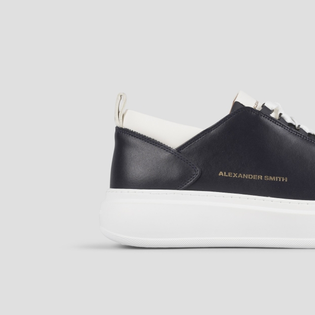 Sneakers Alexander Smith wembley man in blue leather and white details - 2