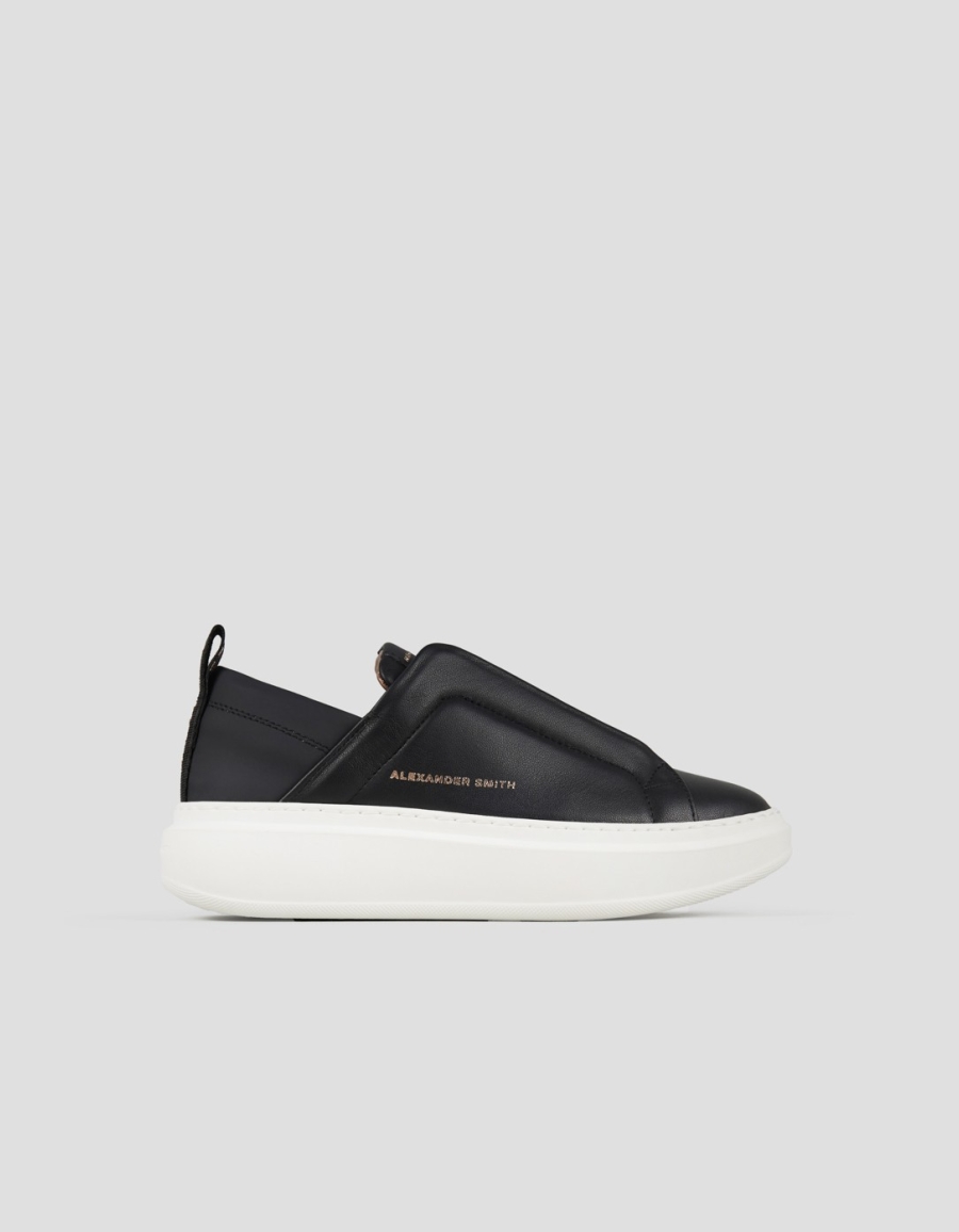 Sneakers Alexander Smith wembley slip-on woman in black leather - 1
