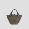 Lauren Small handbag with shoulder strap in military green nylon