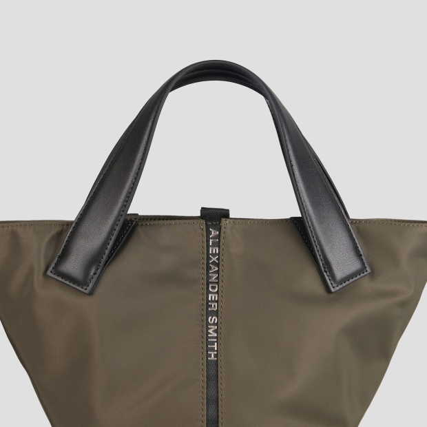 Sneakers Alexander Smith lauren small handbag with shoulder strap in military green nylon - 5