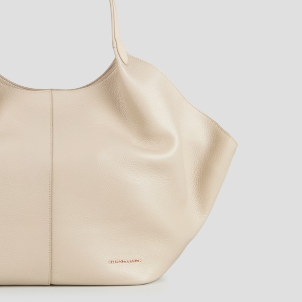 Sneakers Alexander Smith rachel large shoulder bag in dark ivory tumbled leather - 5