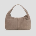 Chloe shoulder bag in dark ivory suede