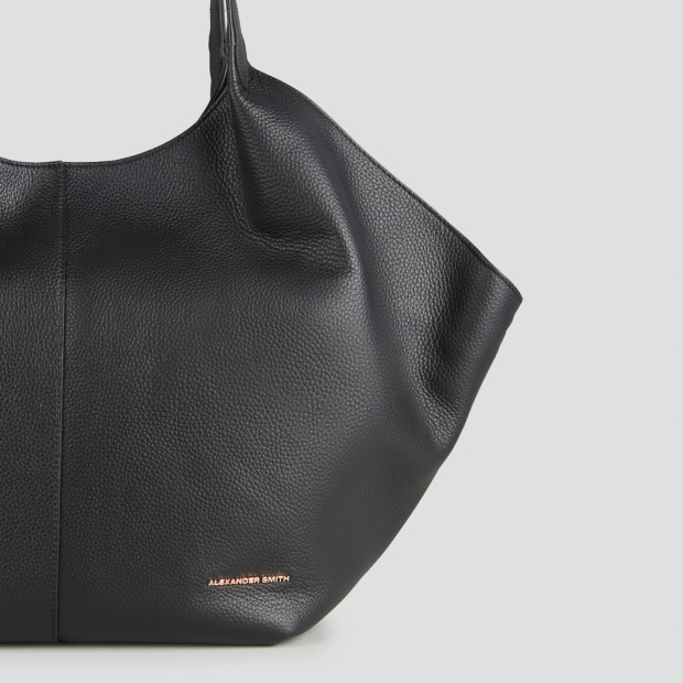 Sneakers Alexander Smith rachel large shoulder bag in black tumbled leather - 5