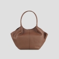 Rachel Medium shoulder bag in brown tumbled leather