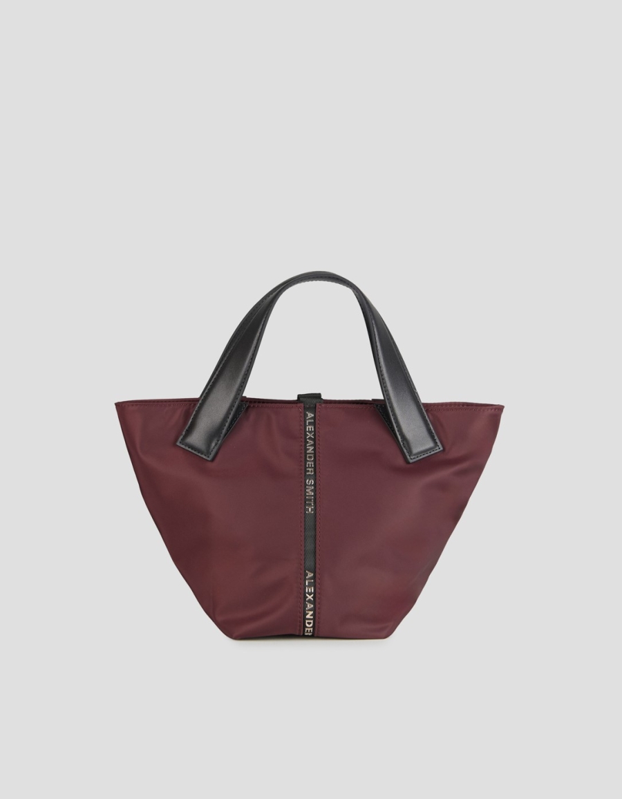 Sneakers Alexander Smith lauren small handbag with shoulder strap in bordeaux nylon - 1