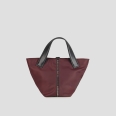 Lauren Small handbag with shoulder strap in bordeaux nylon