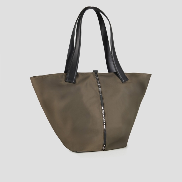 Sneakers Alexander Smith lauren large shoulder bag in military green nylon - 3