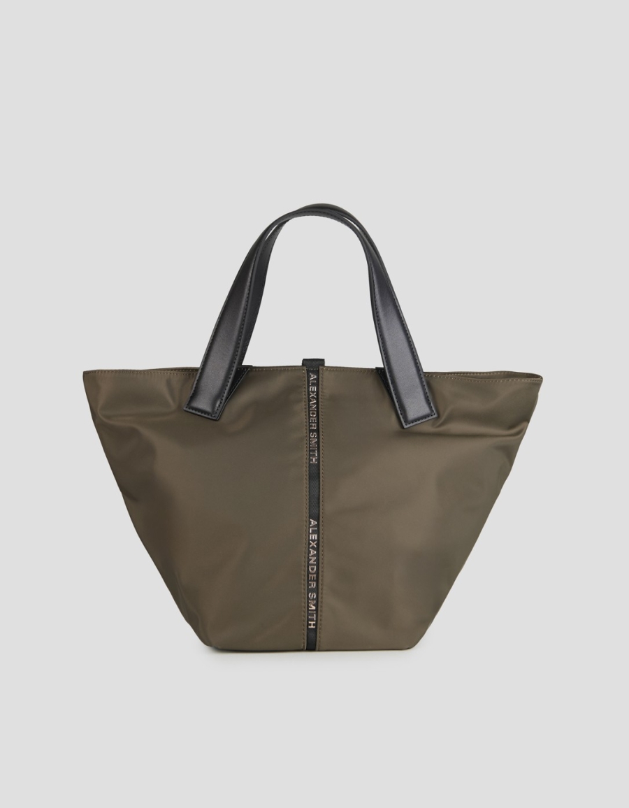 Sneakers Alexander Smith lauren medium handbag with shoulder strap in military green nylon - 1