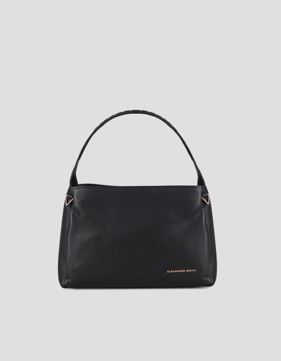 Sneakers Alexander Smith cindy shoulder bag with shoulder strap in black tumbled leather - 1