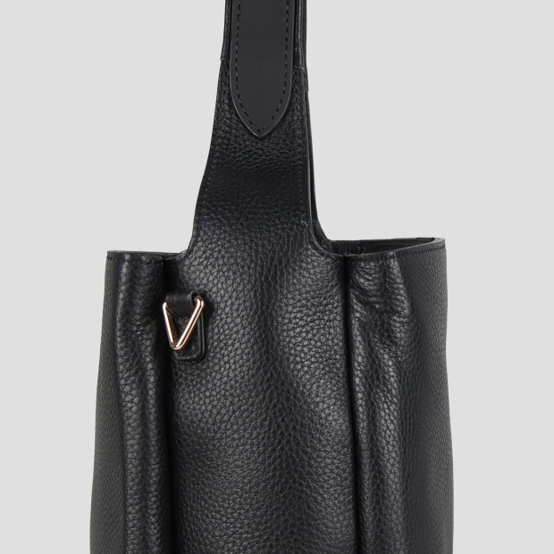 Sneakers Alexander Smith cindy shoulder bag with shoulder strap in black tumbled leather - 5