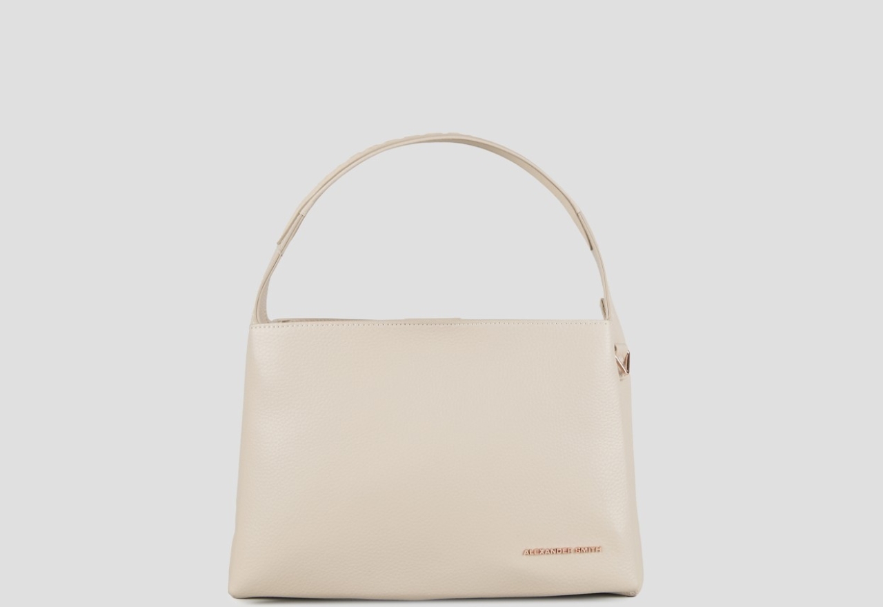 Sneakers Alexander Smith cindy shoulder bag with shoulder strap in beige tumbled leather - 1