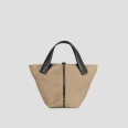 Lauren Small handbag with shoulder strap in beige nylon