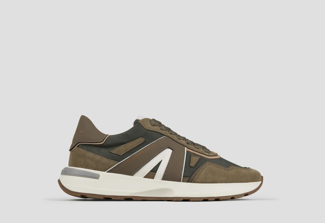 Sneakers Alexander Smith liverpool man in soft green leather and washed nylon - 1