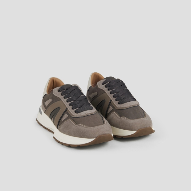 Sneakers Alexander Smith liverpool man in soft brown leather and washed nylon - 3