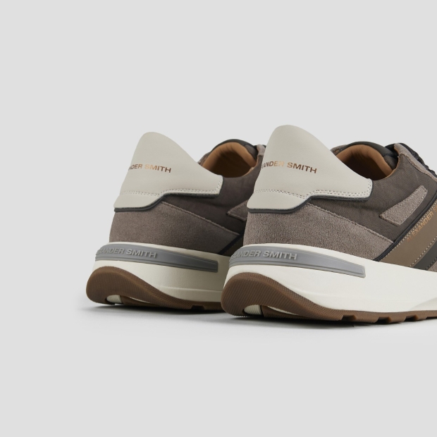 Sneakers Alexander Smith liverpool man in soft brown leather and washed nylon - 4