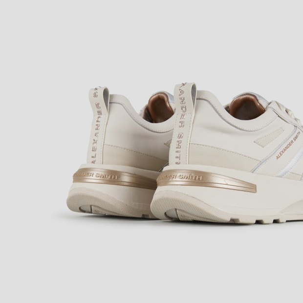 Sneakers Alexander Smith liverpool woman in ivory leather and matte mirror - 5