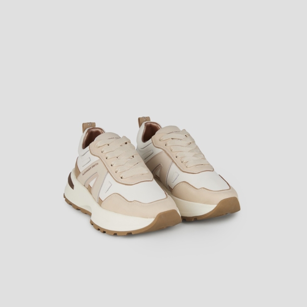 Sneakers Alexander Smith liverpool woman in beige leather and suede - 3