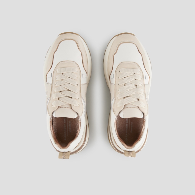 Sneakers Alexander Smith liverpool woman in beige leather and suede - 5