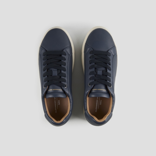 Sneakers Alexander Smith soho man in soft blue leather - 5