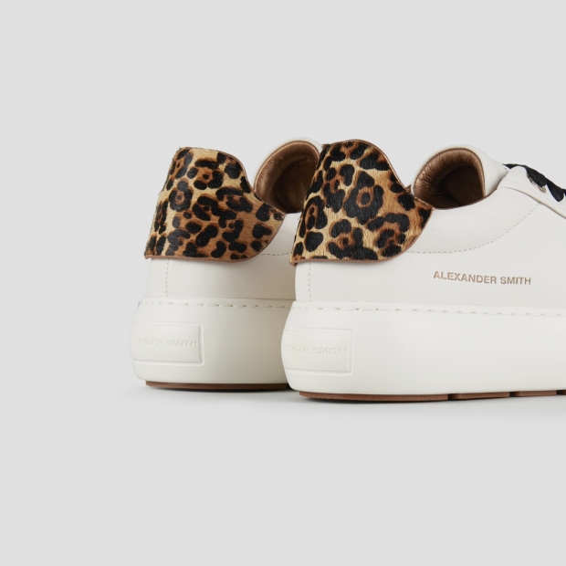 Sneakers Alexander Smith soho woman in soft white leather and spotted pony heel - 4