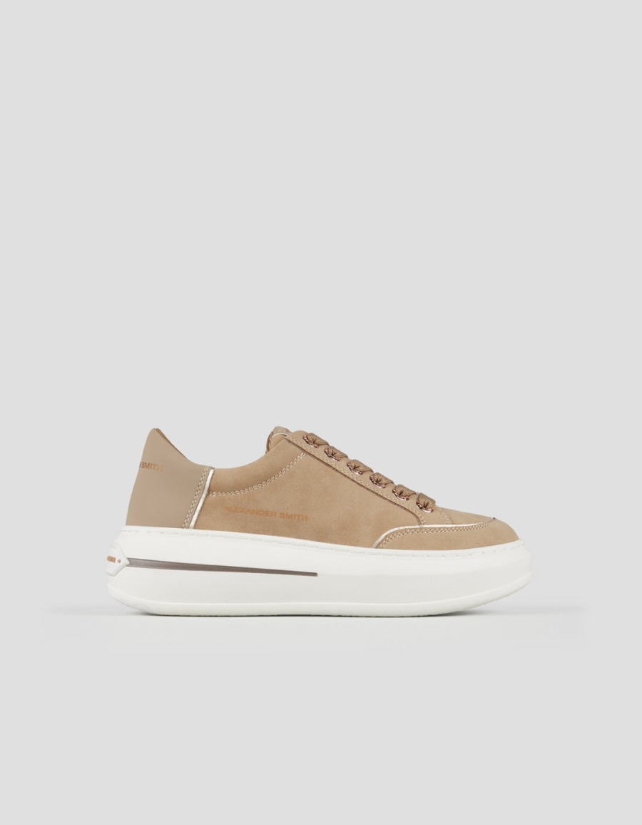 Sneakers Alexander Smith lancaster woman in cognac suede and rubberized leather heel - 1