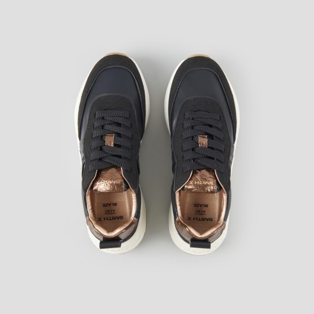 Sneakers Alexander Smith blaze woman in black and suede with copper laminated heel - 5