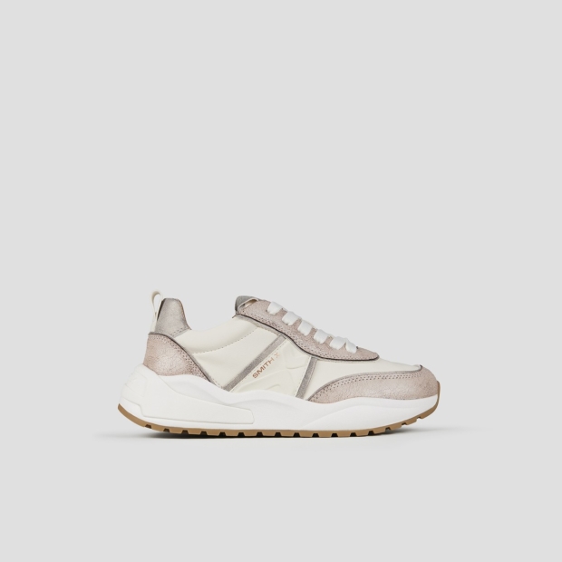 Sneakers Alexander Smith blaze woman in ivory and bronze cracklè details - 1