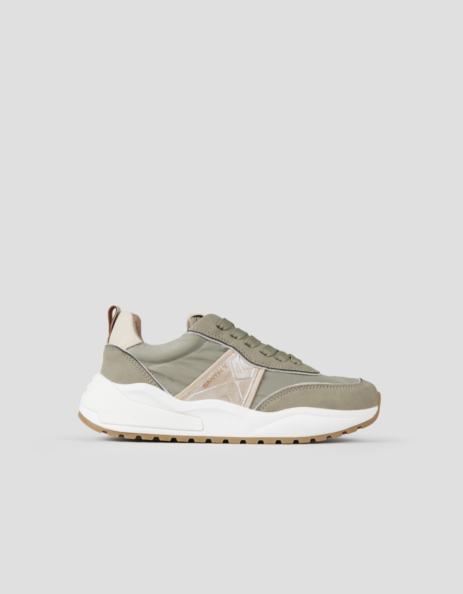 Sneakers Alexander Smith blaze woman in green nylon and silver laminated details - 1