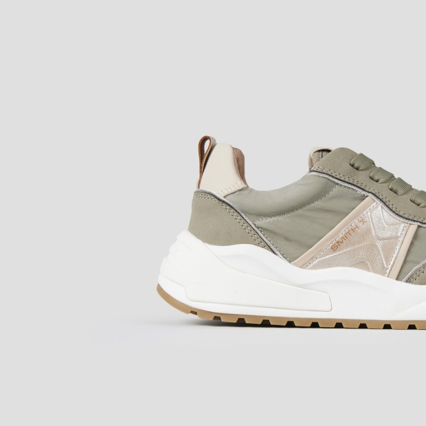 Sneakers Alexander Smith blaze woman in green nylon and silver laminated details - 2