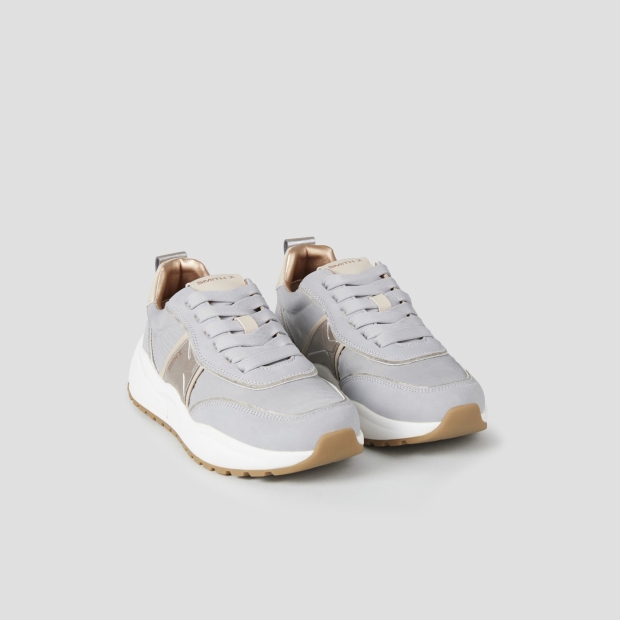 Sneakers Alexander Smith blaze woman in avio nylon and silver laminated details - 4