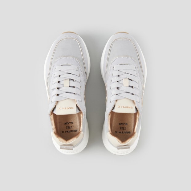 Sneakers Alexander Smith blaze woman in avio nylon and silver laminated details - 6