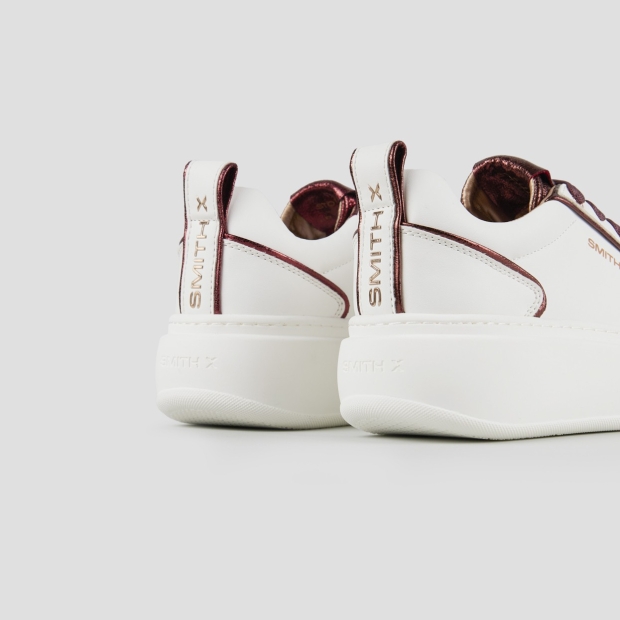 Sneakers Alexander Smith stone woman in white and bordeaux laminated details - 4