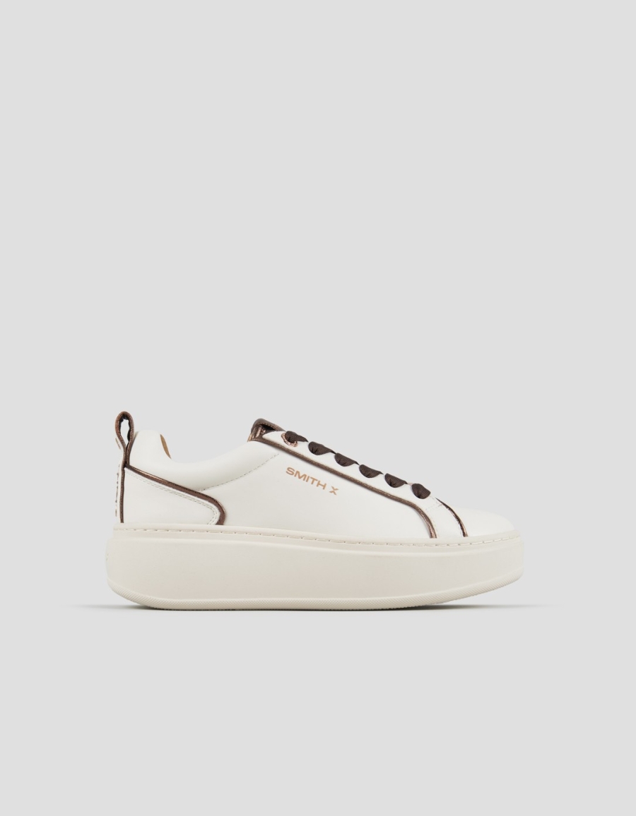 Sneakers Alexander Smith stone woman in white and bronze laminated details - 1