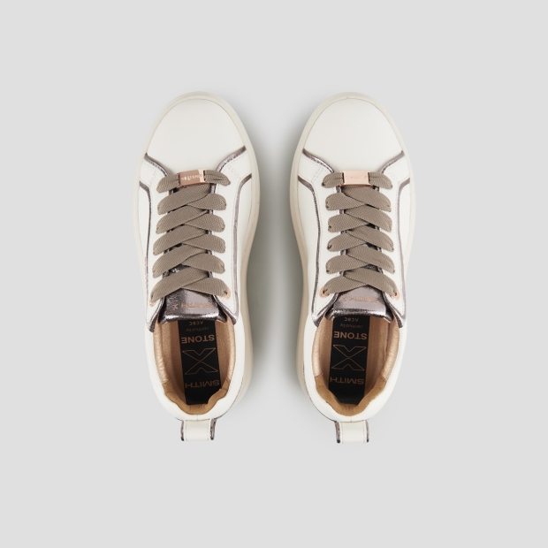 Sneakers Alexander Smith stone woman in white and silver laminated details - 5