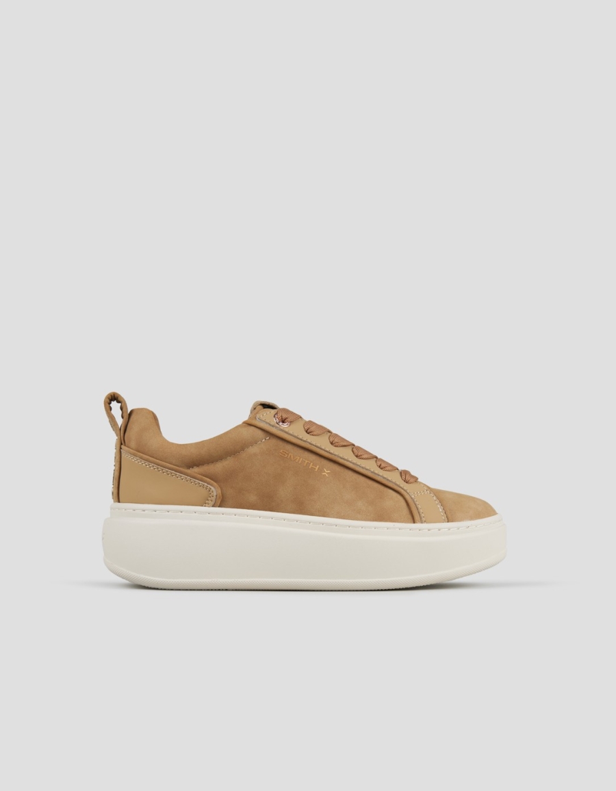 Sneakers Alexander Smith stone woman in brown suede and rubberized heel - 1