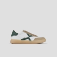 Ocean Man in white and suede details with green side logo and heel