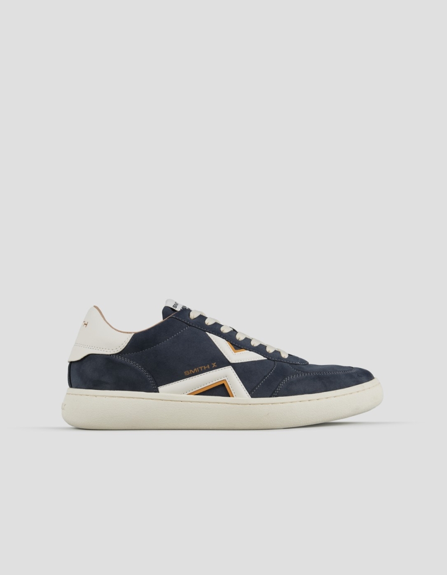 Sneakers Alexander Smith ocean man in blue suede and white details - 1