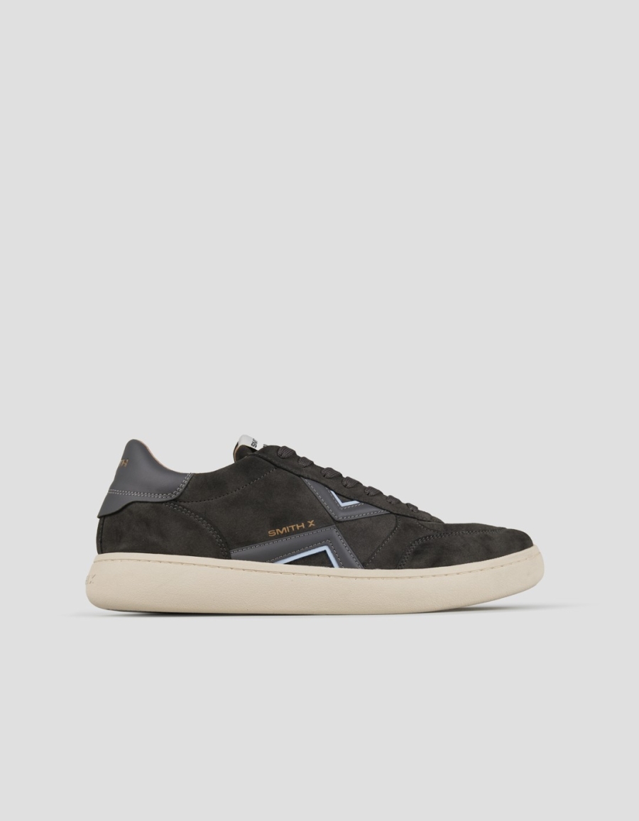 Sneakers Alexander Smith ocean man in dark grey suede and blue details - 1