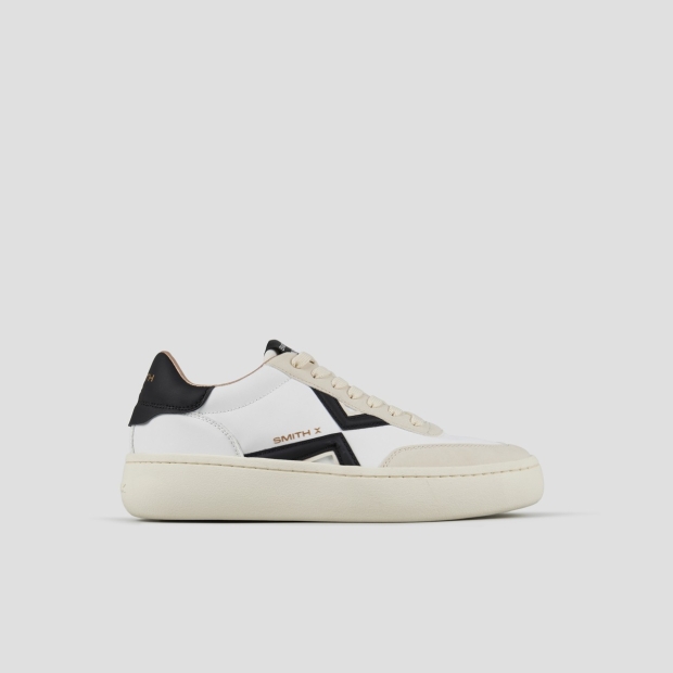 Sneakers Alexander Smith ocean woman in white with black side logo and heel - 1
