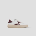 Ocean Woman in white with dark red side logo and heel