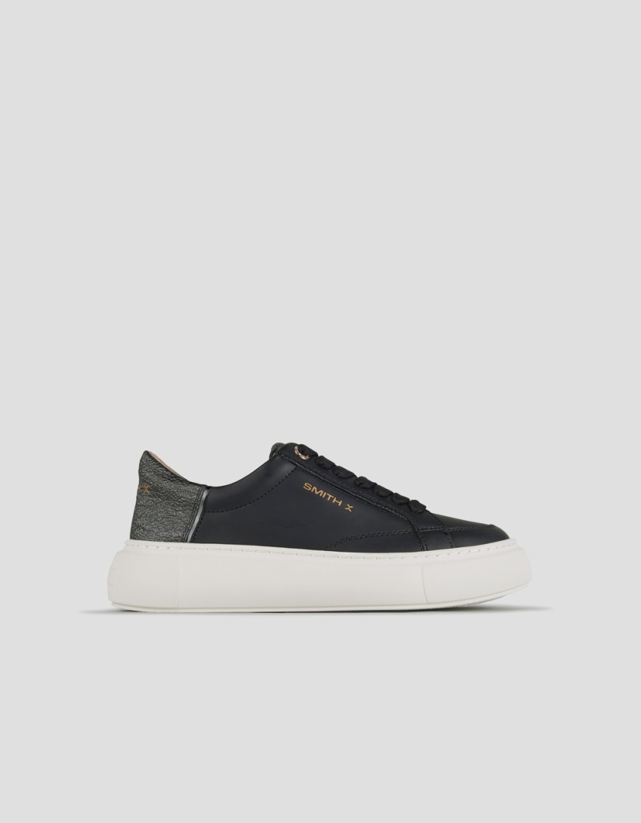 Sneakers Alexander Smith pearl woman in black and black glitter laminated heel - 1