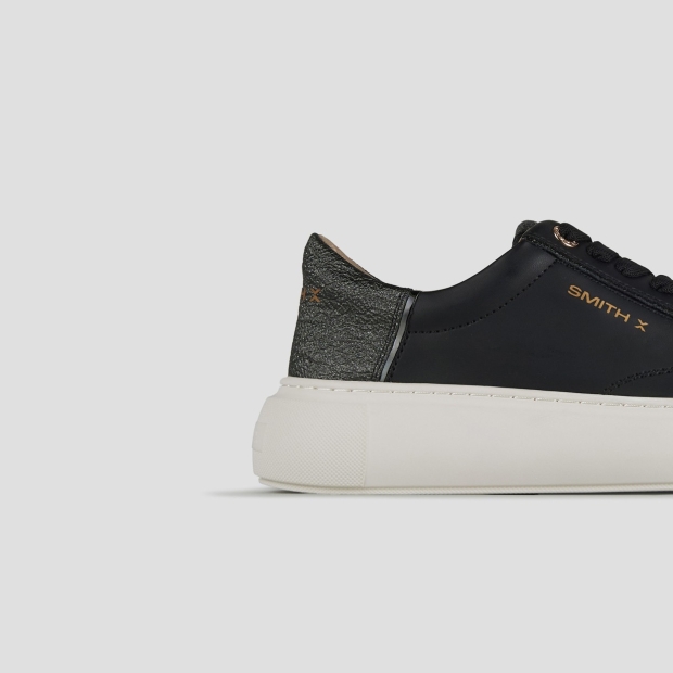 Sneakers Alexander Smith pearl woman in black and black glitter laminated heel - 2