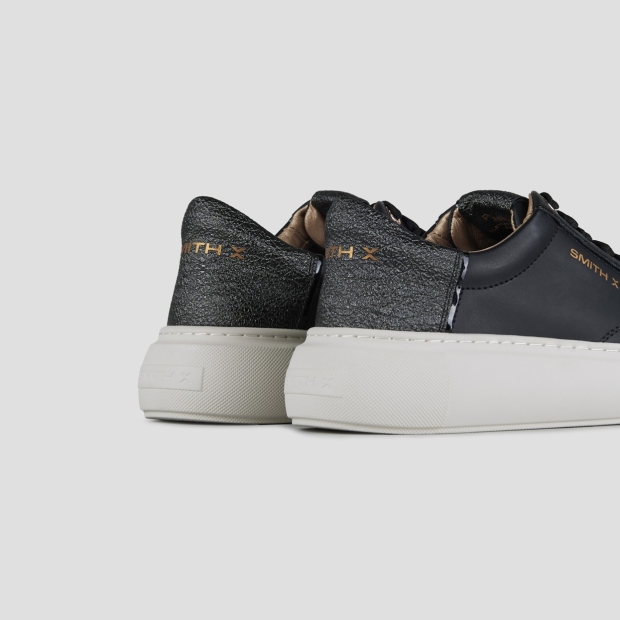 Sneakers Alexander Smith pearl woman in black and black glitter laminated heel - 4