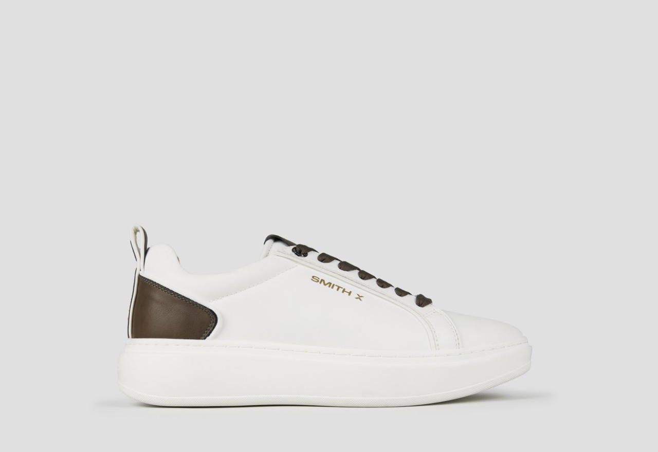 Sneakers Alexander Smith stone man in white and military green heel - 1