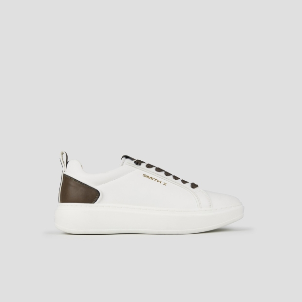 Sneakers Alexander Smith stone man in white and military green heel - 1