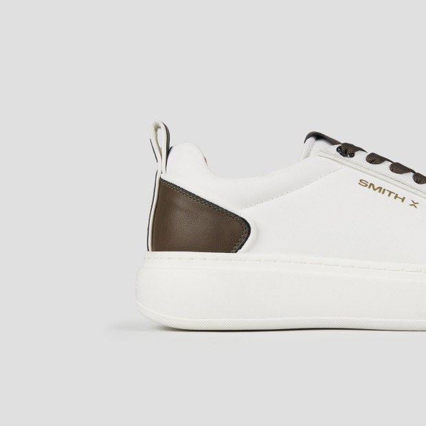 Sneakers Alexander Smith stone man in white and military green heel - 2