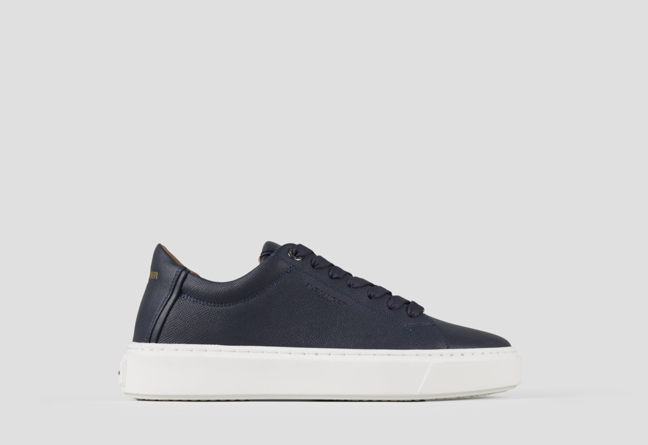 Sneakers Alexander Smith london man in blue palmellato leather - 1