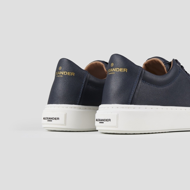 Sneakers Alexander Smith london man in blue palmellato leather - 4